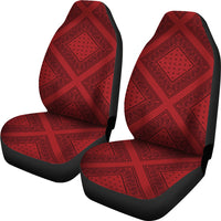 red and black seat cover