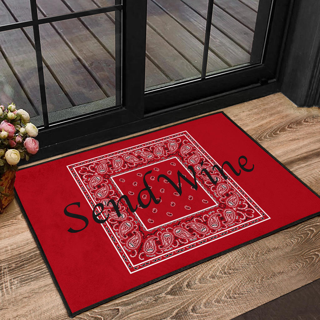 Classic Red Bandana Funny Door Mats