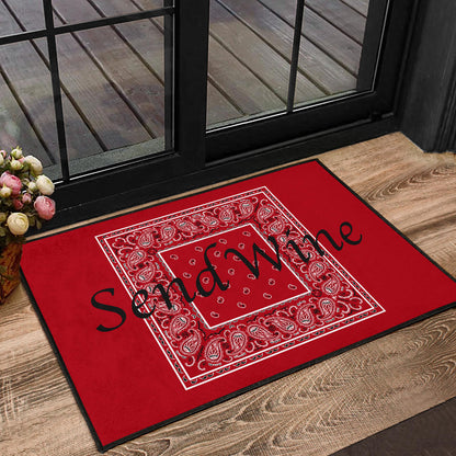Classic Red Bandana Funny Door Mats