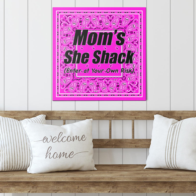 Abruptly Pink Bandana Metal Signs