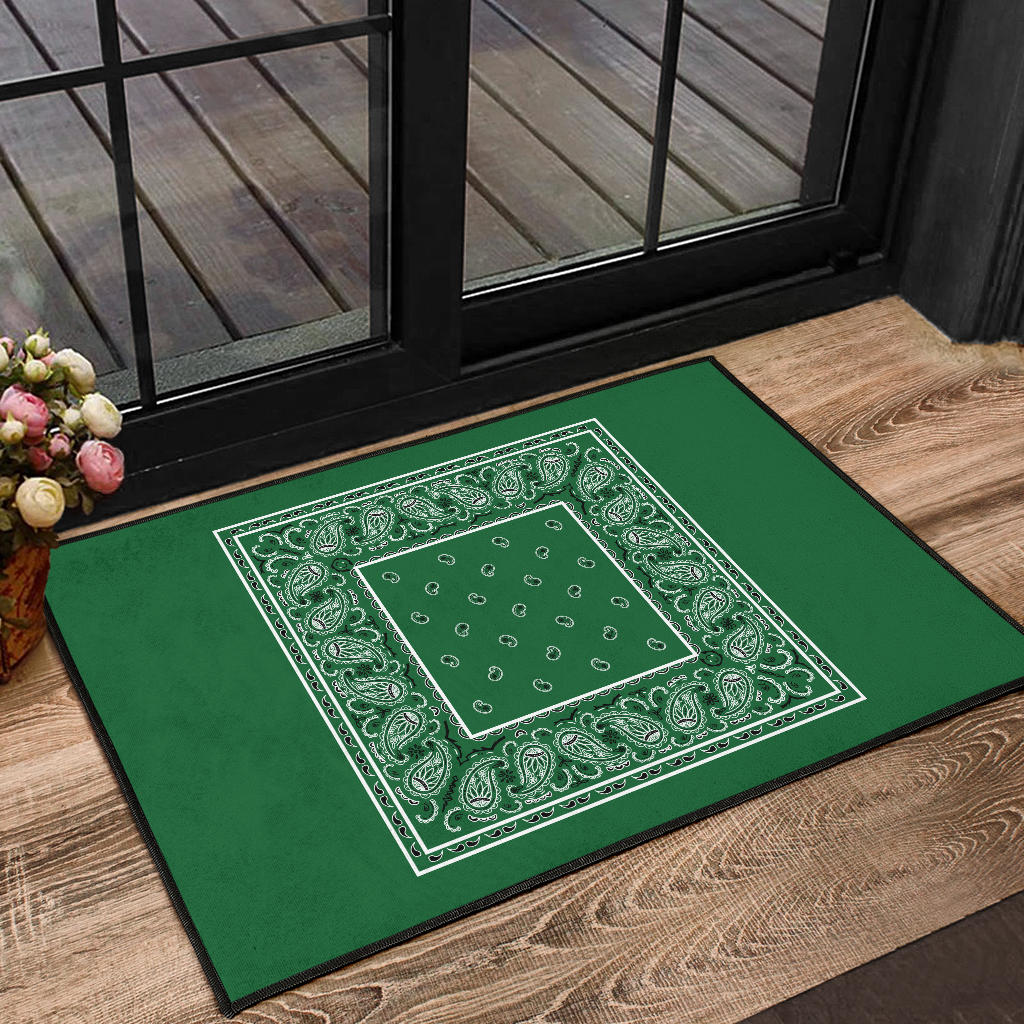 Classic Green Bandana Door Mats