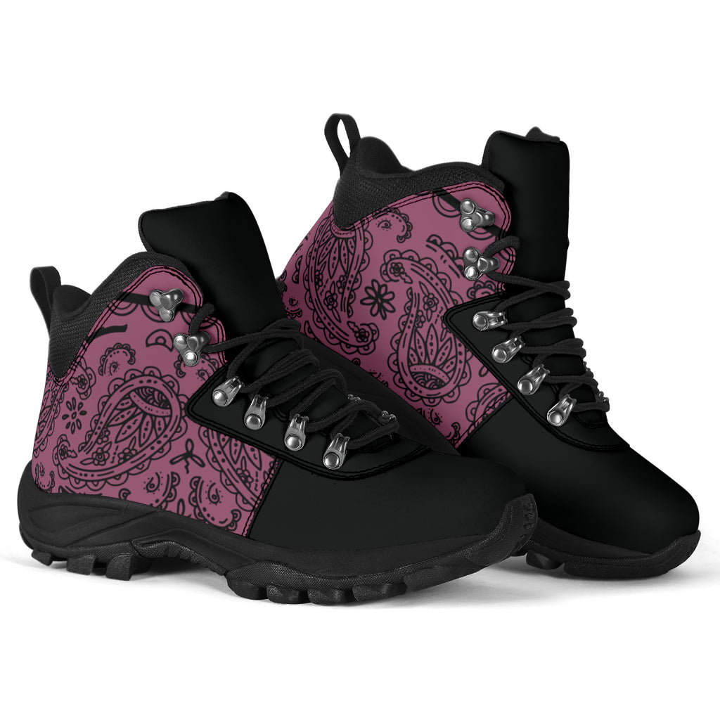 Mauve Bandana Alpine Boots
