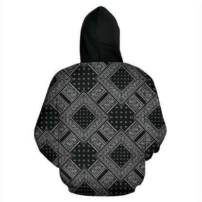 black bandana mens hoodies