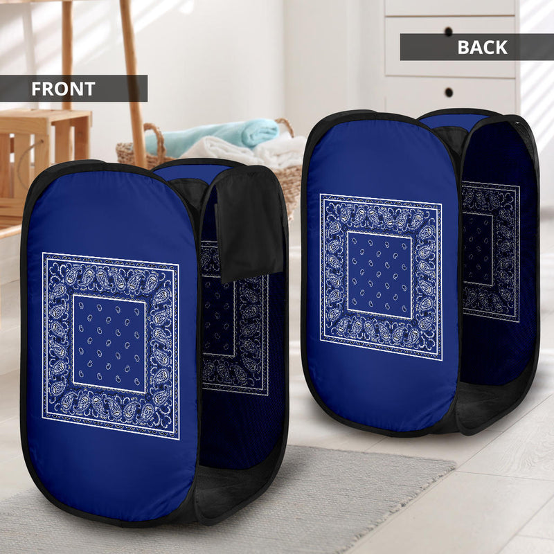 Royal Blue Bandana Laundry Basket