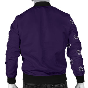 Asymmetrical Royal Purple Bandana Men's Bomber Jacket