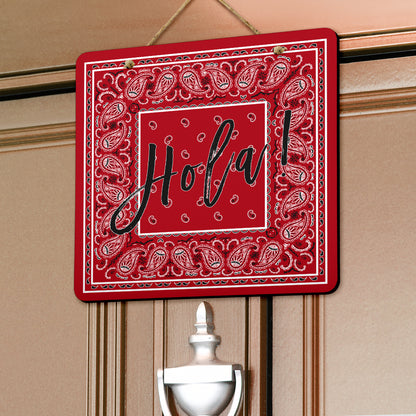 Classic Red Bandana Door Sign