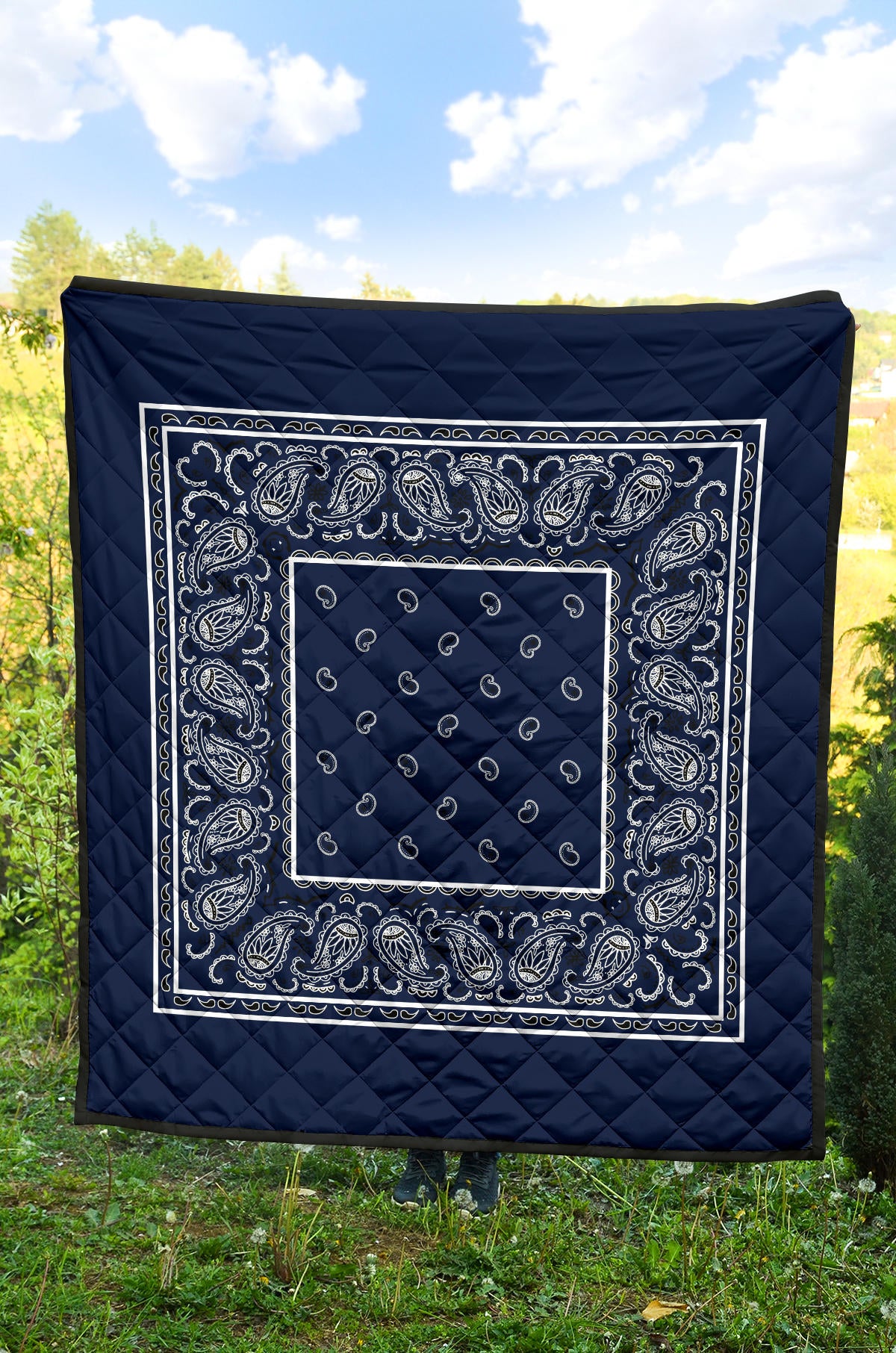 Quilt - Navy Blue Bandana Quilt