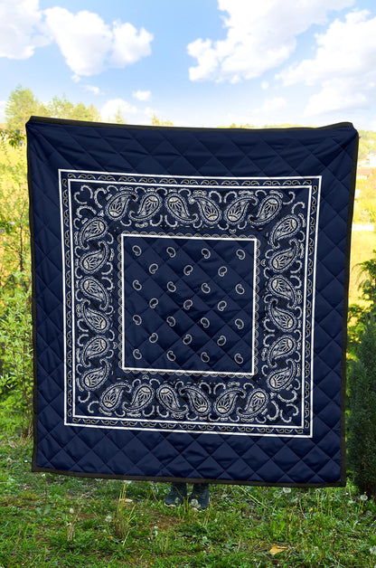 Quilt - Navy Blue Bandana Quilt