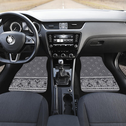 gray muscle car floor mats