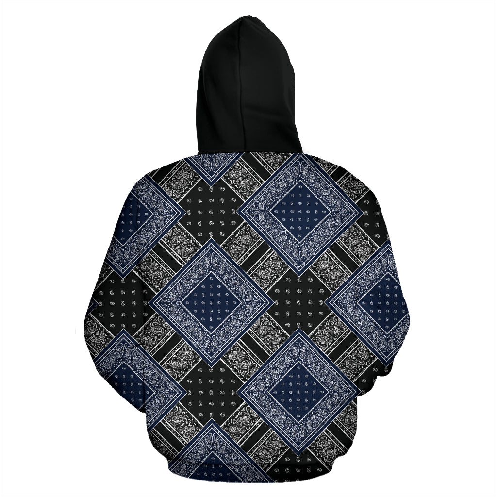 Black and Blue Bandanas BT Zip Hoodie