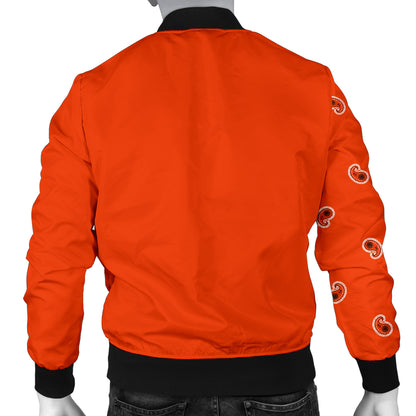 Asymmetrical Perfect Orange Bandana Men's Bomber Jacket