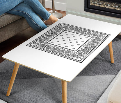 White Bandana Rectangular Coffee Table