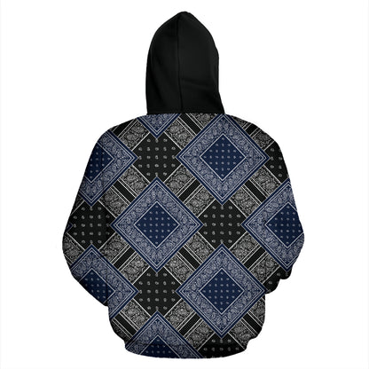 Black and Blue Bandanas BT Pullover Hoodie