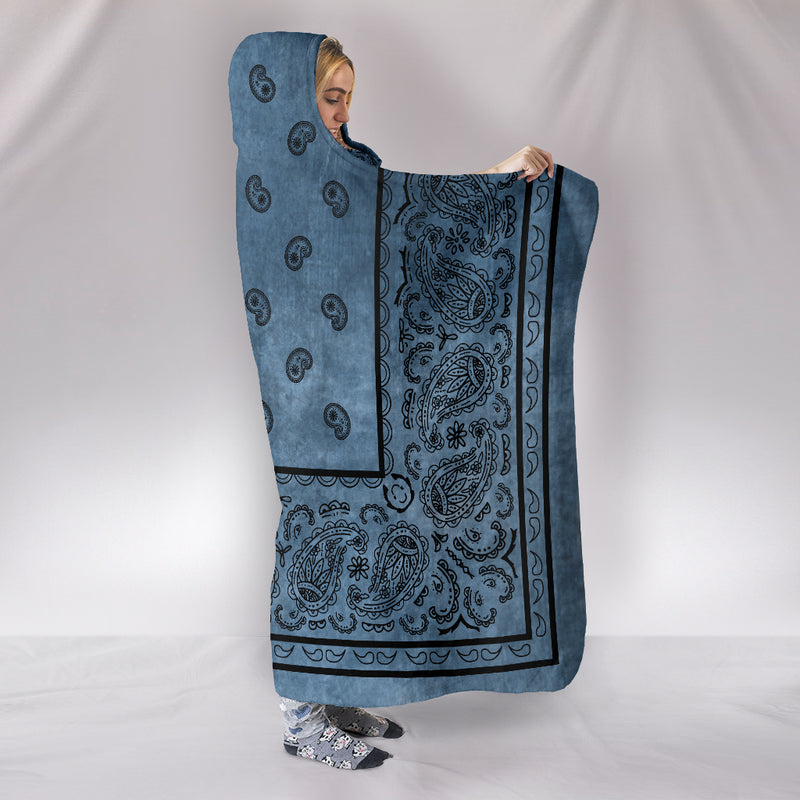 Ultimate Faded Blue Bandana Hooded Blanket