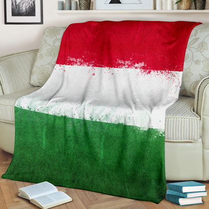 Italian Flag Fleece Throw Blanket
