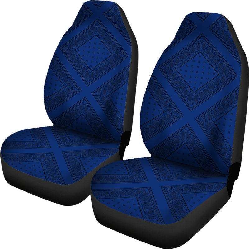 blue and black seat cover
