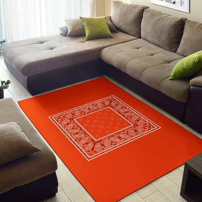 Perfect Orange Bandana Area Rugs - Minimal