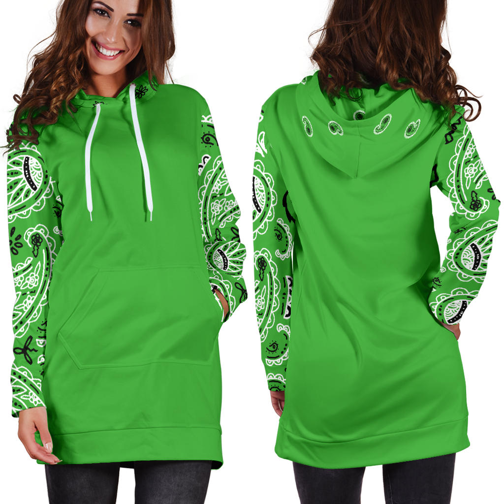 Lime Green Bandana Hoodie Dress