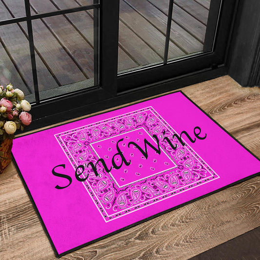 Abruptly Pink Bandana Fun Door Mats