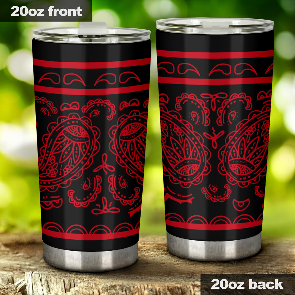Black and Red Bandana Tumblers