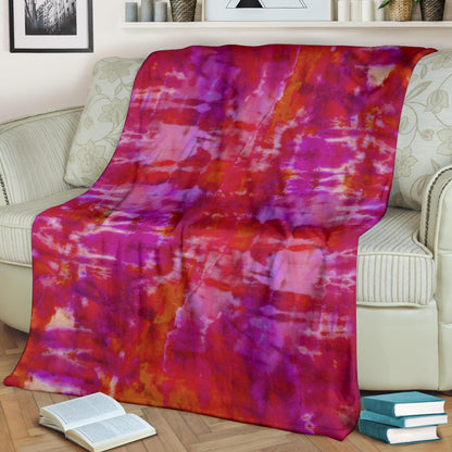 Tie Dye Fleece Throw Blanket