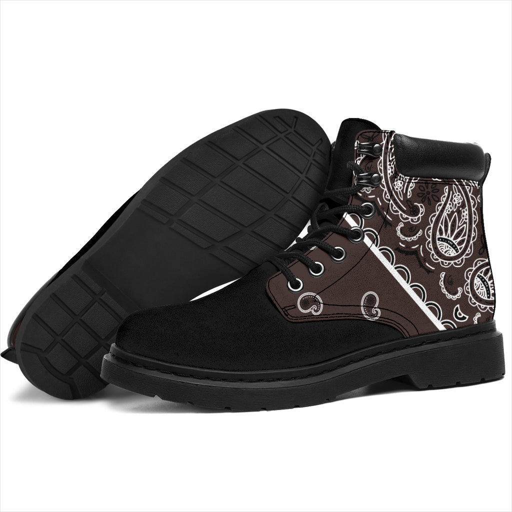 Coffee Brown Bandana Blackout All Season Boots