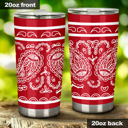 red bandana tumblers