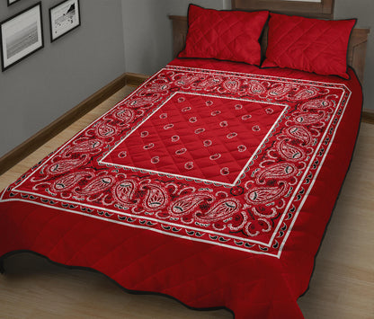 Quilt Set - Classic Red Bandana Quilt w/Shams