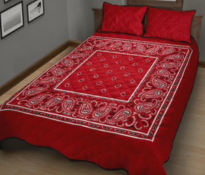 Classic Red Bandana Bed Quilts with Shams