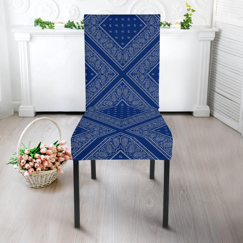 Blue and Gray Kitchen Chair Slipcovers