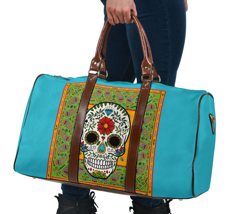 Sugar Skull Bandana Travel Bag