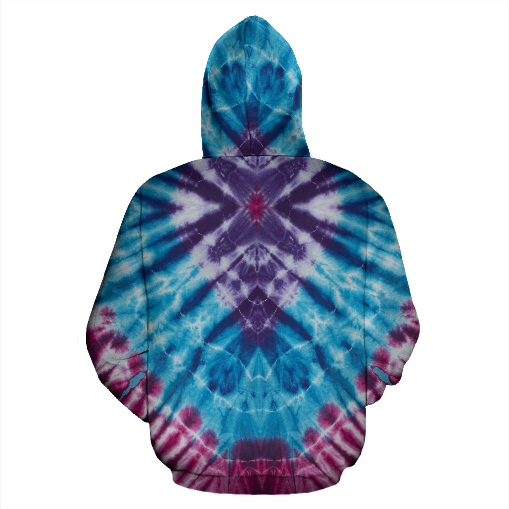 Tie Dye Bandana Zip Up Hoodie