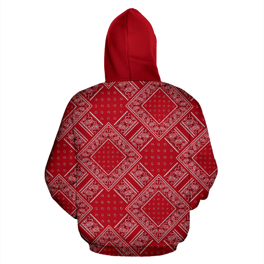 Classic Red Bandanas DB Zip Hoodie