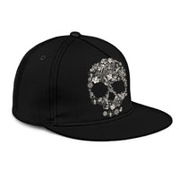 Floral Skull Snapback Hat