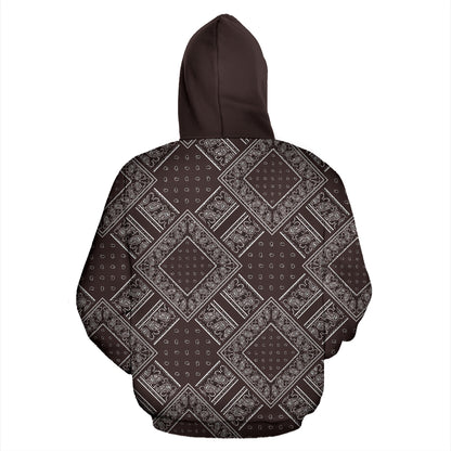 Coffee Brown Bandanas DB Pullover Hoodie