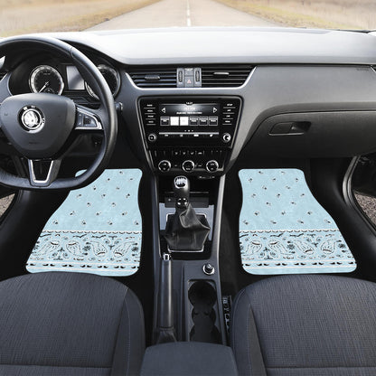 light blue floor mats
