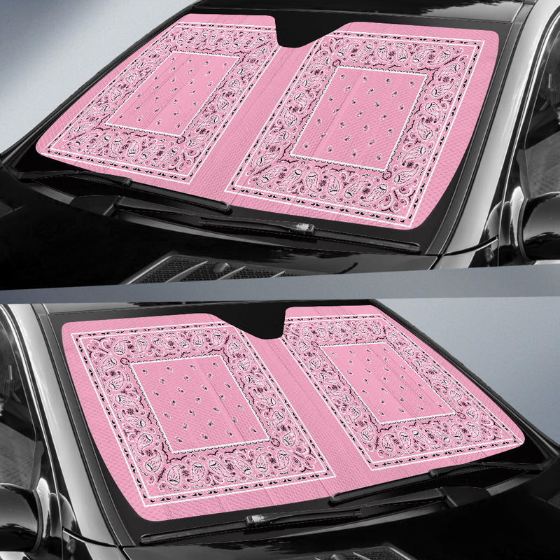 Light Pink Bandana Car Window Shade