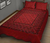 Quilt Set - Red with Black Bandana Quilt w/Shams