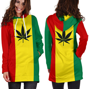 Rasta 420 Marijuana Hoodie Dress