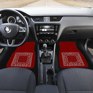 maroon red bandana muscle car floor mats