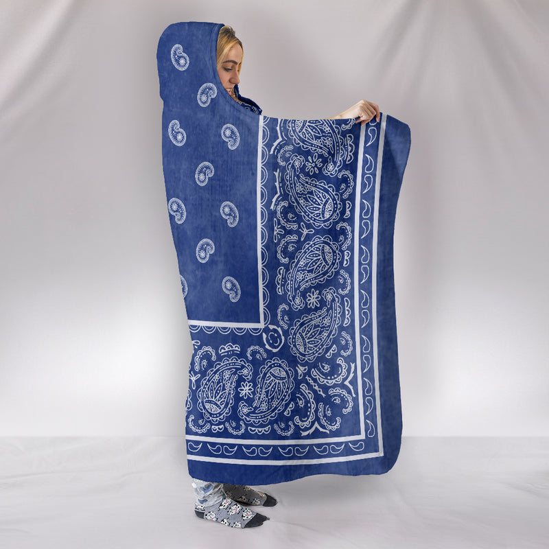 Ultimate Faded Denim Bandana Hooded Blanket