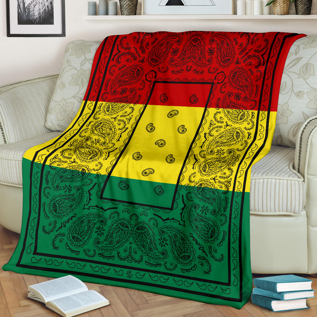 Rasta Bandana Throw Blanket