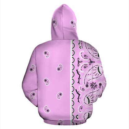 light pink bandana hoodie back view