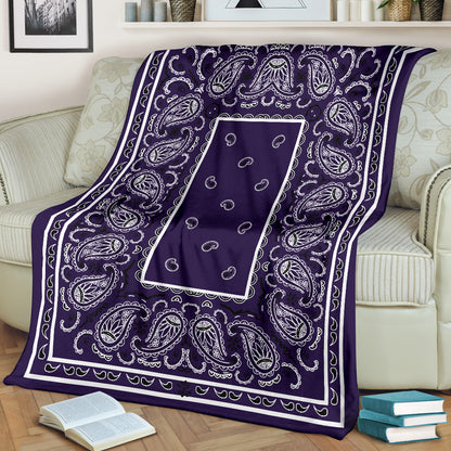 Purple Bandana Throw Blanket