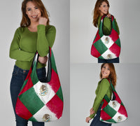 Mexican Flag Bandana Collage Grocery Bag 3-Pack