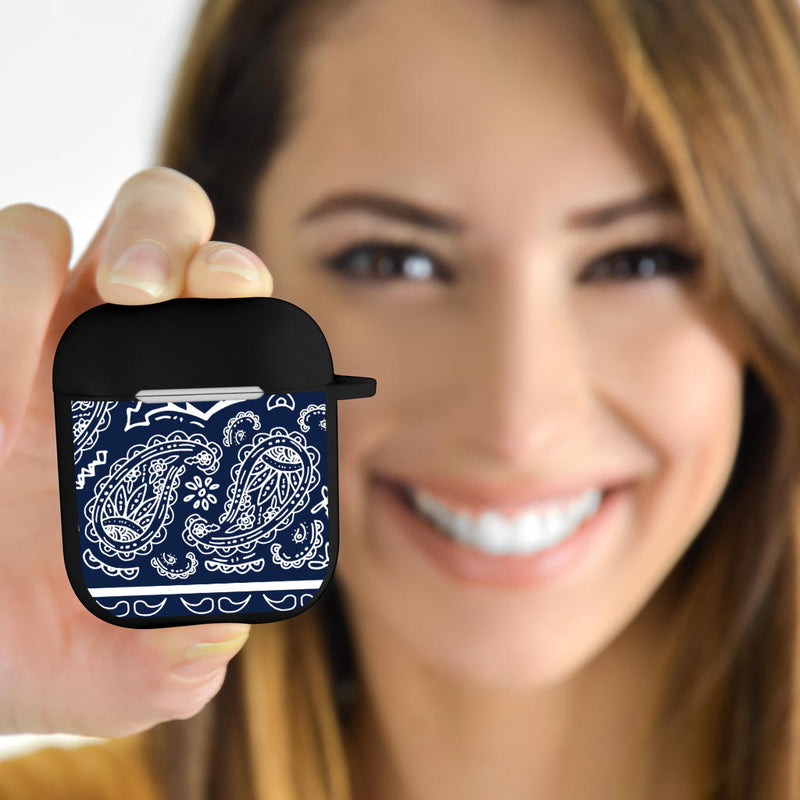 Navy and White Bandana AirPods Case Covers