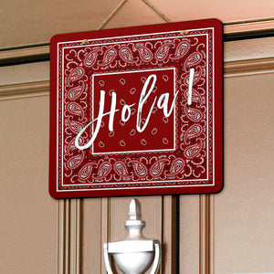 Maroon Bandana Door Signs