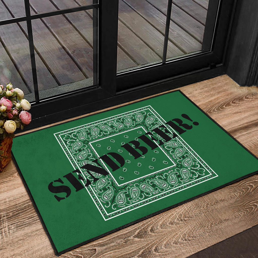 Classic Green Bandana Funny Door Mats