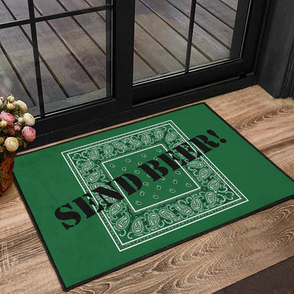 Classic Green Bandana Funny Door Mats