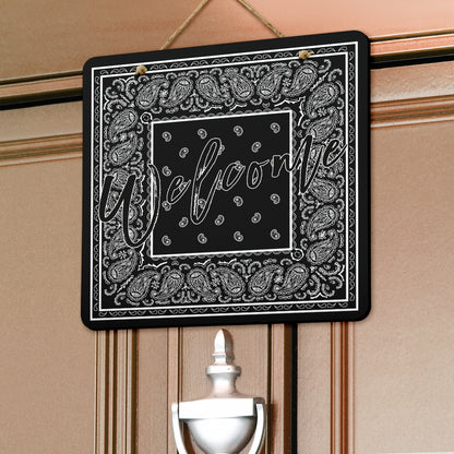 Black Bandana Door Signs